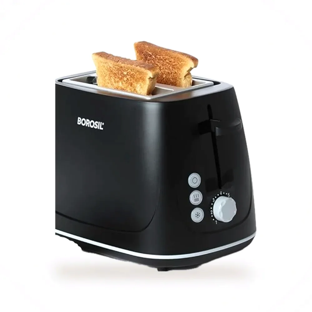 Borosil Krispy 750 W Pop-up Toaster — Black gift box