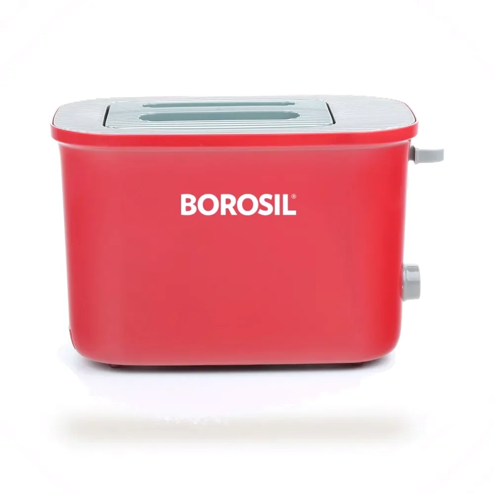 Borosil Krispy 800 W Pop-up Toaster — Red gift box