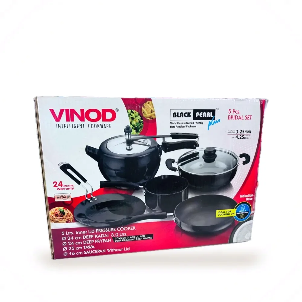 Vinod Black Pearl Bridal Set (5 pc) gift box
