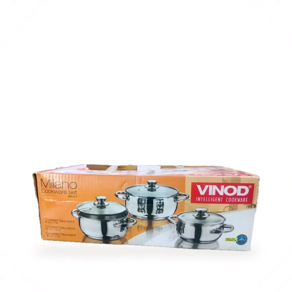 Vinod Milano Cookware Set of 3 gift box